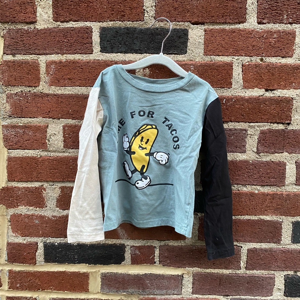 Kids' Blue Graphic Long Sleeve Shirt